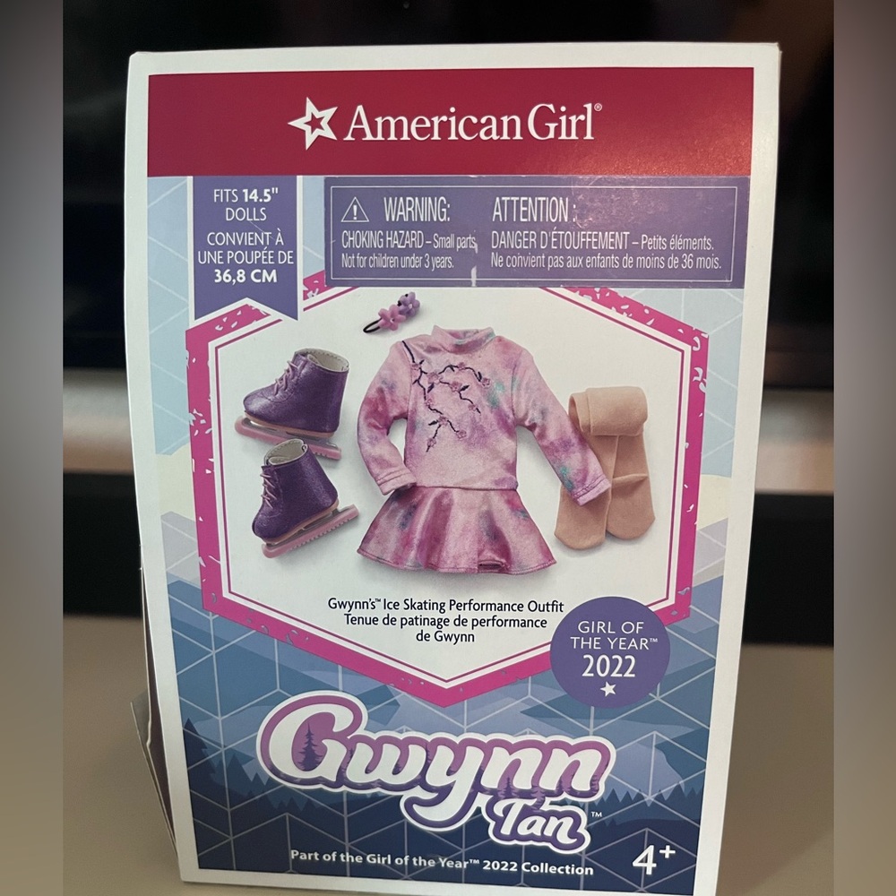 American Girl Gwynn Tan Ice Skating Outfit